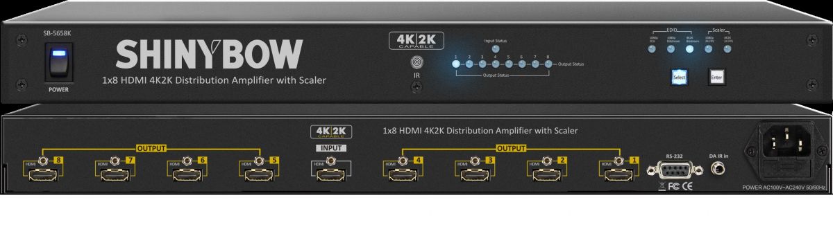 1x8 HDMI Distribution Amplifier with Scaler
