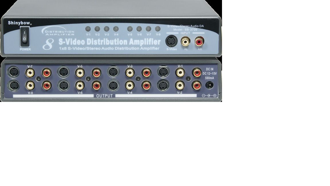 1x8 S-Video•Audio Distribution Amplifier