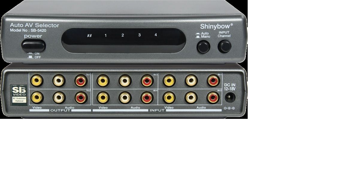 4x2 Auto Scan AV•Audio Switcher